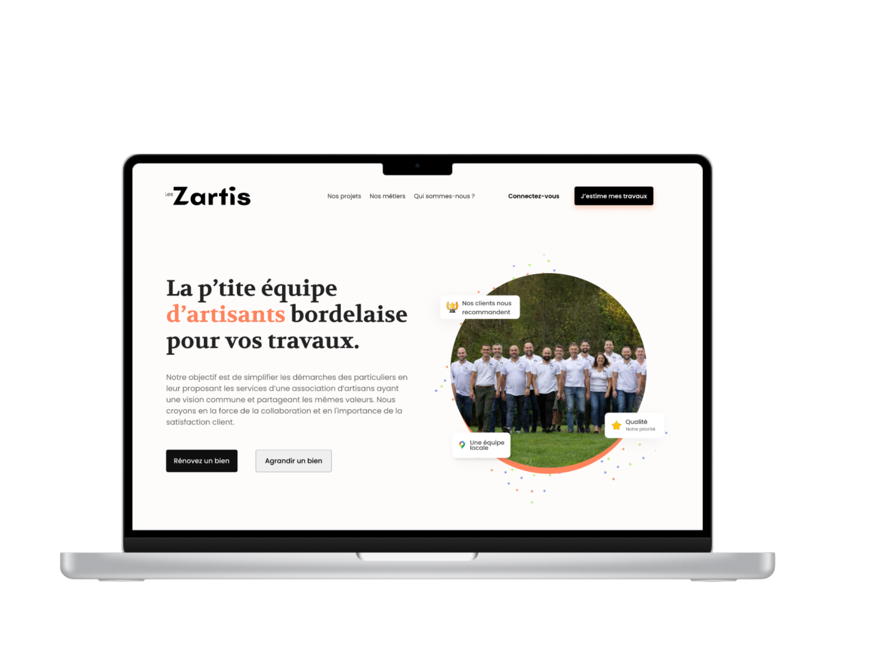 Zartis, site vitrine artisans du bâtiment bordelais